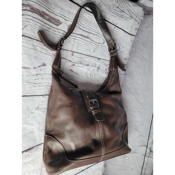 FOSSIL 1954 75082 Vtg Brown Leather Shoulder Hand Bag Purse 12X9X3 inch Women's - Picture 8 of 15
